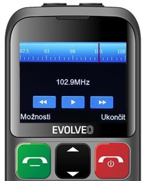 EVOLVEO EasyPhone ET, mobilný telefón pre seniorov s nabíjacím stojanom, strieborná 