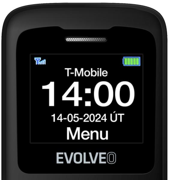 EVOLVEO EasyPhone ID, mobilný telefón pre seniorov, čierna 