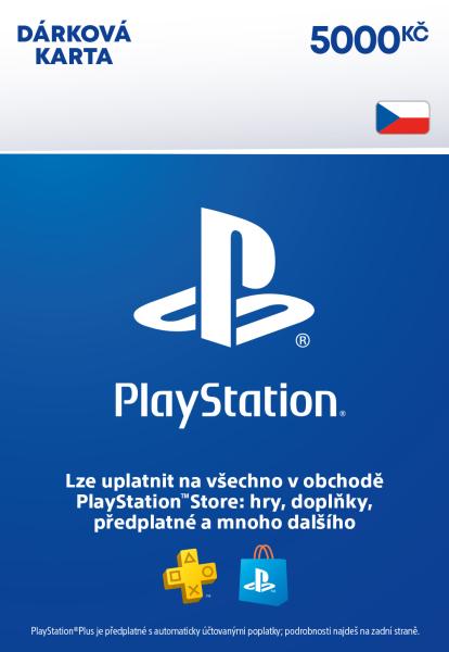 ESD CZ - PlayStation Store el. peněženka - 5000 Kč