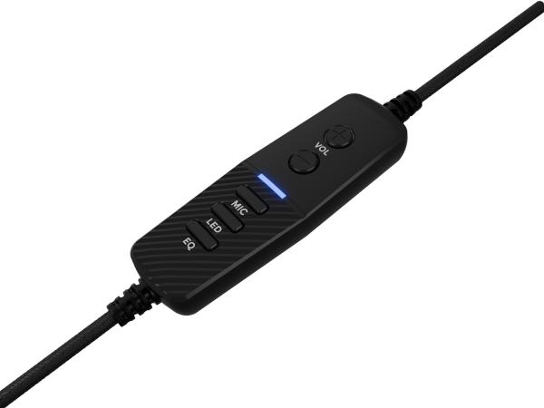 Herné slúchadlá s mikrofónom Genesis NEON 764/ 7.1/ USB/ Drôt/ Stand/ Čierna 