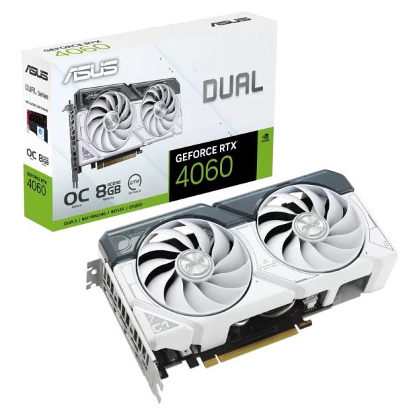 ASUS Dual GeForce RTX 4060 White/ OC/ 8GB/ GDDR6 