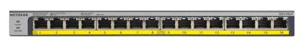 NETGEAR 16-port 10/ 100/ 1000Mbps Gigabit Ethernet, POE+ GS116LP