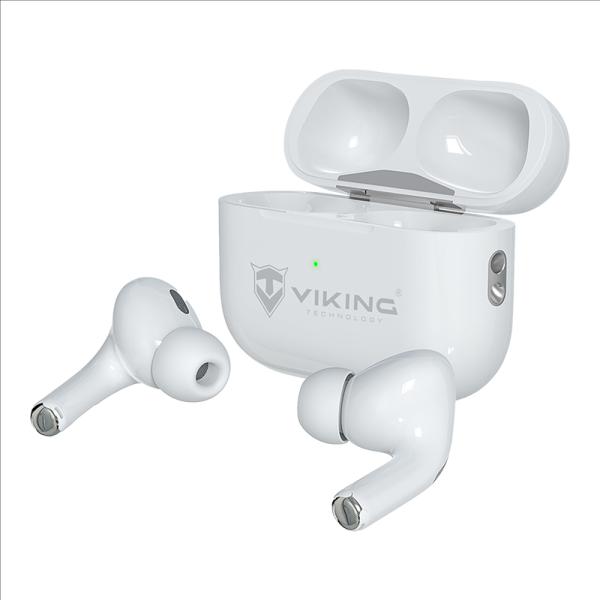 Bezdrôtové Bluetooth slúchadlá Viking AIR PLUS/ ANC/ BT/ Bezdrôt/ Biela 