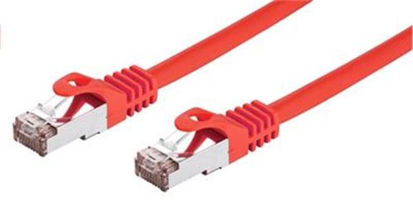Kábel C-TECH patchcord Cat6, FTP, červený, 1m
