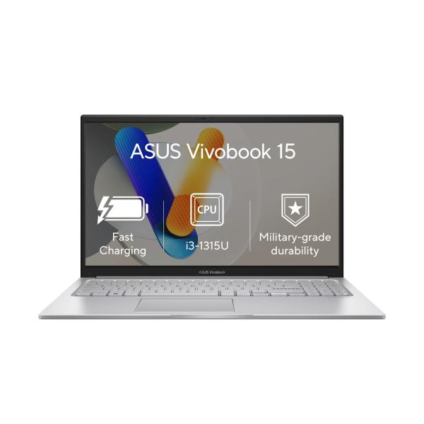 ASUS Vivobook 15/ X1504VA/ i3-1315U/ 15, 6"/ FHD/ 8GB/ 512GB SSD/ UHD/ W11H/ Silver/ 2R