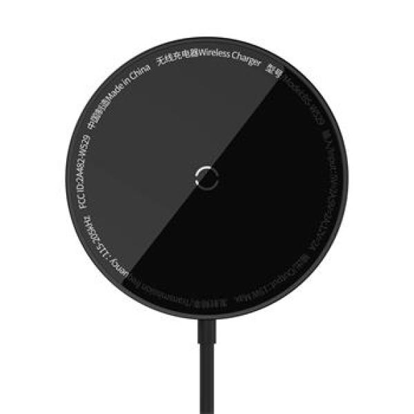 Baseus Simple Mini3 Magnetická Bezdrôtová Nabíjačka 15W Black