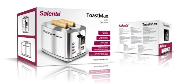 Salente ToastMax hriankovač s digitálnym displejom, nerez 