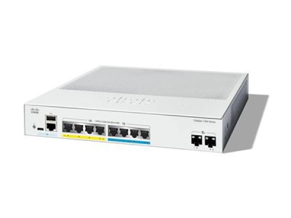 Cisco Catalyst switch C1300-8MGP-2X (4xGbE, 4x2, 5GbE, 2xSFP+, 8xPoE+, 120W, fanless)