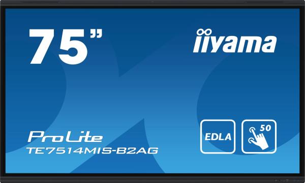 75" iiyama TE7514MIS-B2AG: IPS, 4K, USB-C, EDLÁ