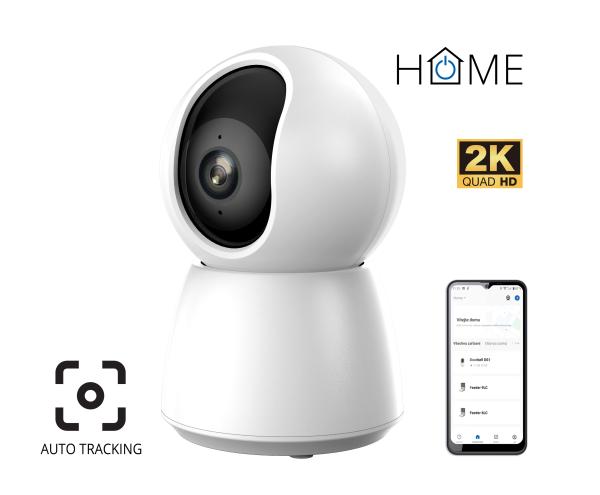 iGET HOME Camera CS4 White - WiFi 2K IP kamera, nočné videnie, audio, RJ45, auto tracking 