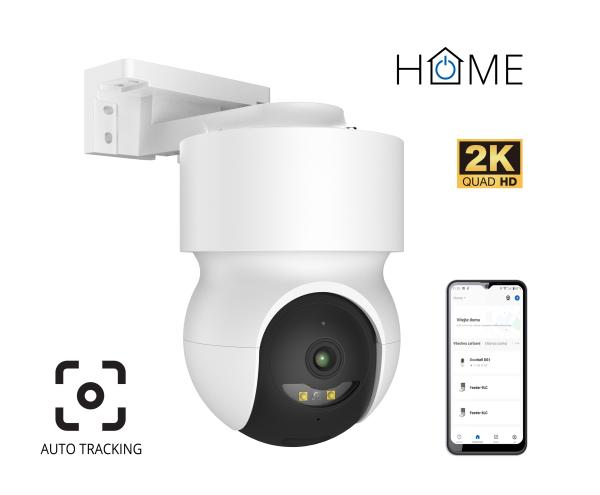 iGET HOME Camera CS8 White - WiFi 2K IP kamera otočná, nočné videnie, audio, IP65, auto tracking 