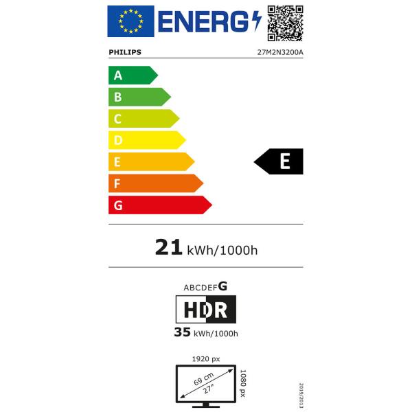 Philips Evnia/ 27M2N3200A/ 27"/ IPS/ FHD/ 180Hz/ 1ms/ Gray/ 3R 