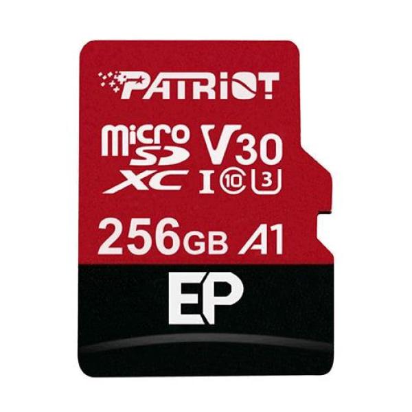 Patriot V30 A1/ micro SDXC/ 256GB/ 100MBps/ UHS-I U3/ Class 10/ + Adaptér
