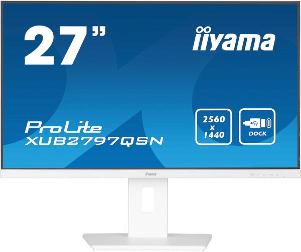 iiyama ProLite/ XUB2797QSN-W1/ 27"/ IPS/ QHD/ 100Hz/ 1ms/ White/ 3R