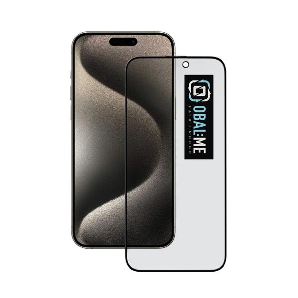 OBAL:ME Privacy 5D Tvrdené Sklo pre Apple iPhone 15 Pro Max Black