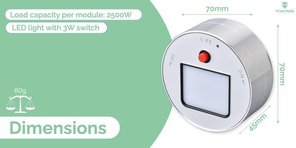 Zásuvkový modul Viking A10B, čierna 