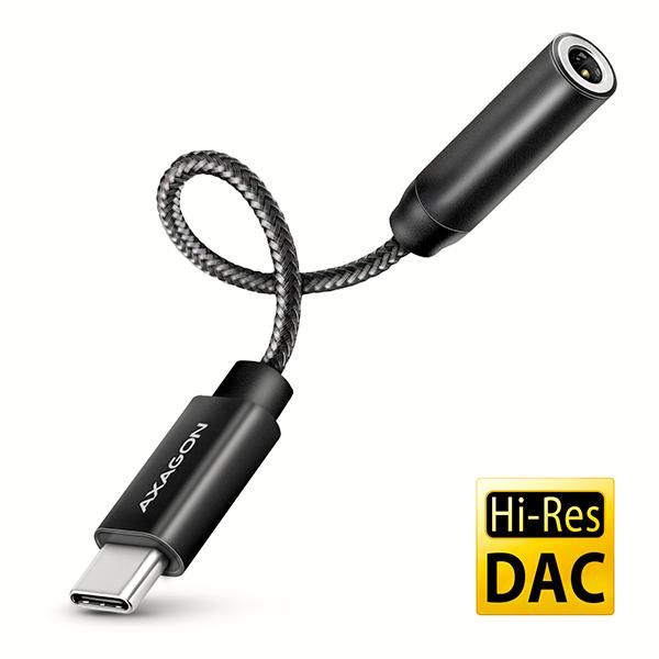 AXAGON ADA-HC, USB-C na 3.5mm jack - Hi-Res DAC audio adaptér, 384kHz/ 32bit, stereo