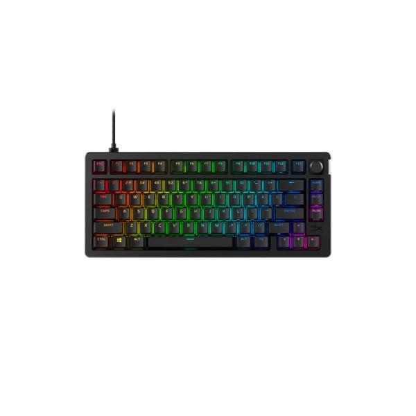 HP HyperX 75 Alloy Rise Drátová USB US layout Černá