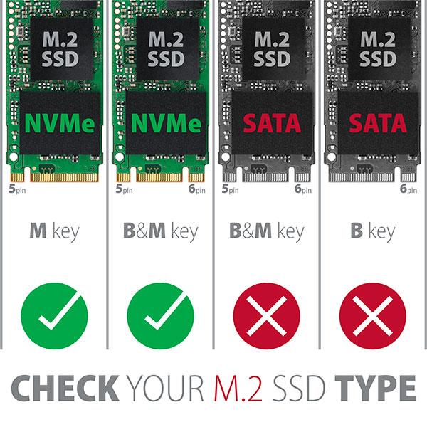 AXAGON EEM2-UB2, USB-C 10Gbps - M.2 NVMe SSD ARROW box, čierny 