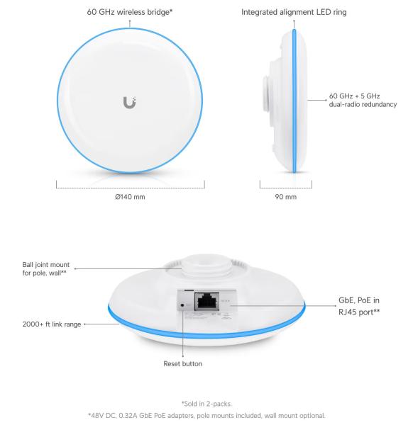 UBNT UBB,  UniFi Building Bridge 2-pack 