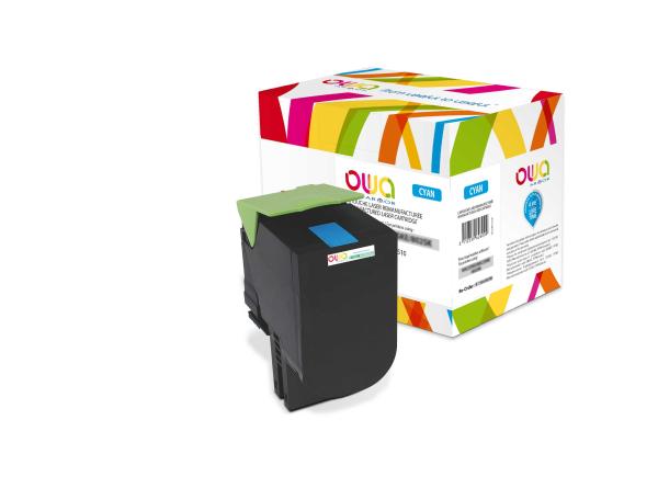 OWA Armor toner pre LEXMARK CX310,  410,  510,  2000 strán,  80C2SC0,  modrá/ kyanová