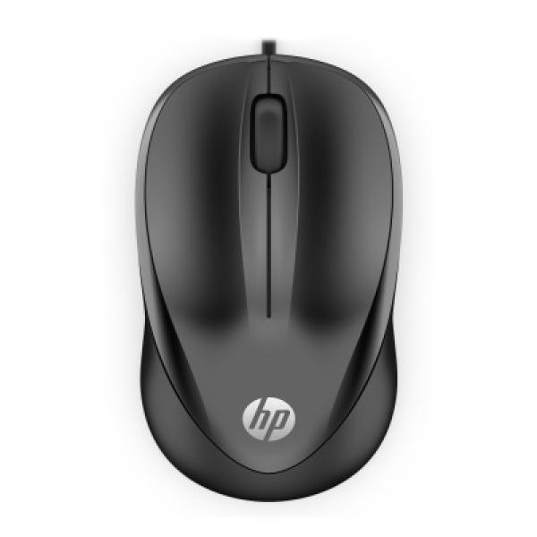 HP Wired 1000/ Cestovná/ Optická/ 1 200 DPI/ Drôtová USB/ Čierna 