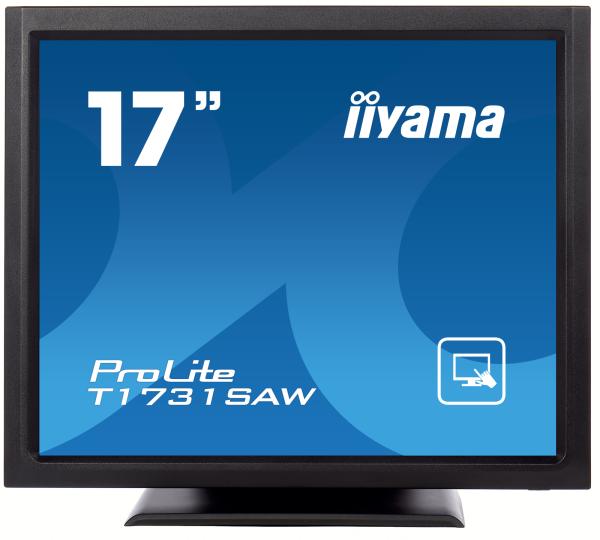 17" iiyama T1731SAW-B5: TN, SXGA, SAW, 1P, 250cd/ m2, VGA, DP, HDMI, černý