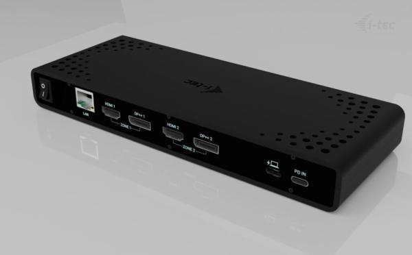 i-tec Universal Dual 4K Display Docking Station, Power Delivery 85W + i-tec USB-C Charger 100W 