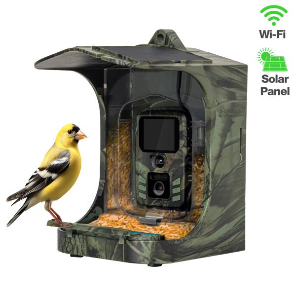 EVOLVEO StrongVision BirdFeeder - Chytré krmítko pre vtáky s kamerou a solárnym panelom