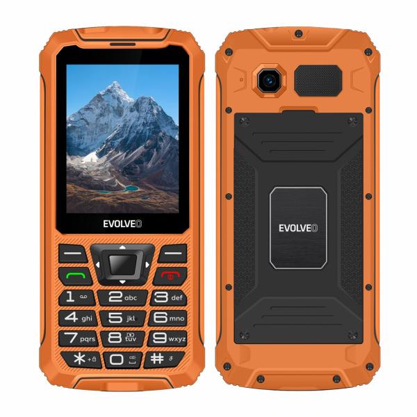 EVOLVEO StrongPhone Z6, vodotesný odolný Dual SIM telefón, oranžová