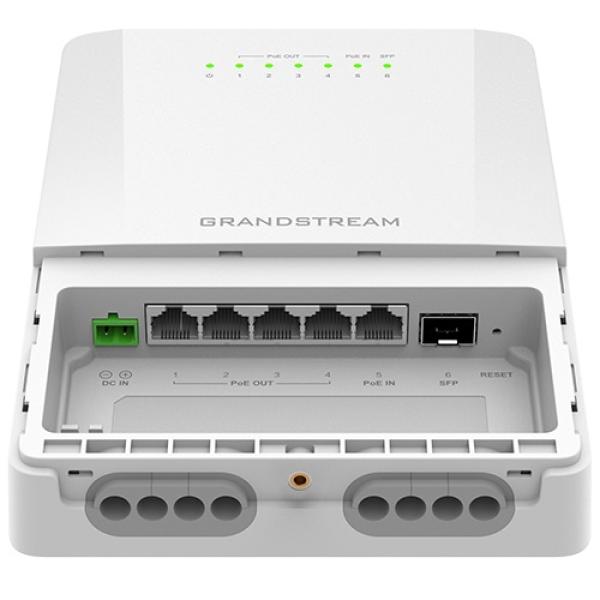 Grandstream GWN7711R vonkajšie L2 Lite managed switch, 5xGbE, 4xPoE+, IP66 