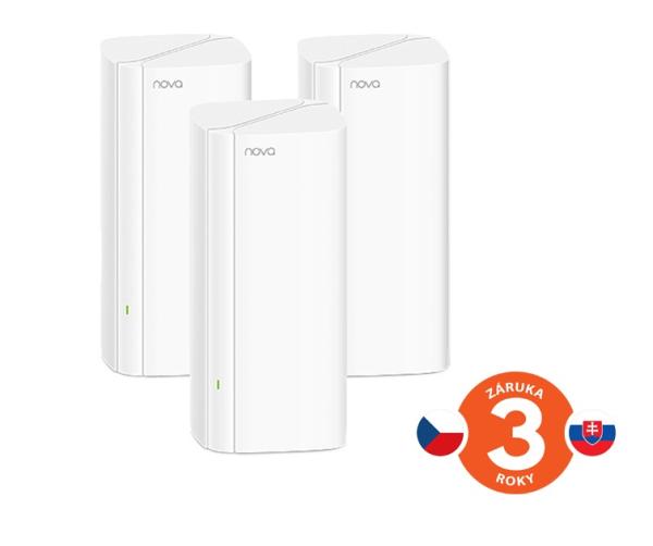 Tenda Nova EX12 (3-pack) WiFi6 AX3000 Mesh Gigabit systém, 9xGLAN/ GWAN, WPA3, VPN, SMART CZ aplikácie