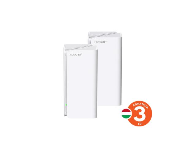 Tenda Nova MX21 Pro (2-pack) WiFi6E AX5700 Mesh Gigabit systém, 6x GLAN GWAN, WPA3, VPN, CZ app 