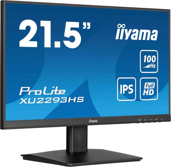 iiyama ProLite/ XU2293HS-B6/ 21, 5"/ IPS/ FHD/ 100Hz/ 1ms/ Black/ 3R 