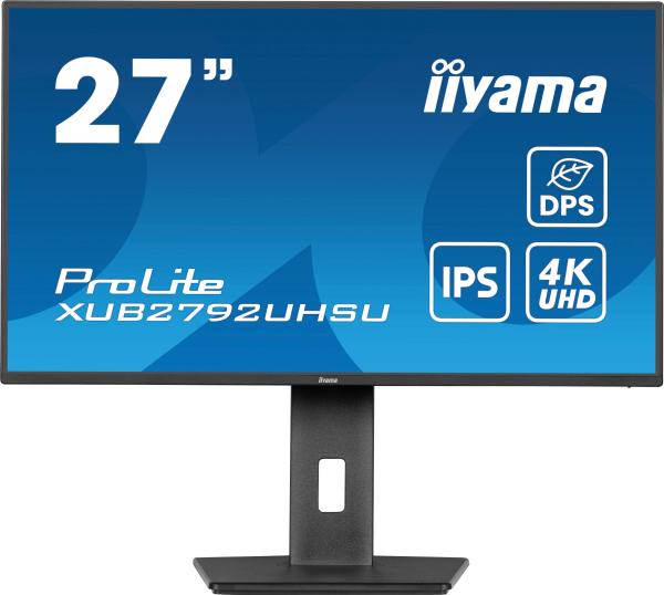 27" iiyama XUB2792UHSU-B6:IPS, 4K, HDMI, USB-C, HAS