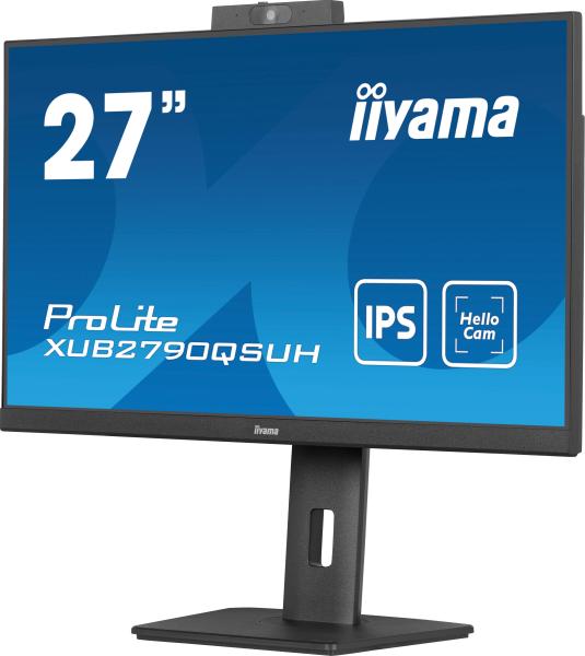 27" iiyamaXUB2790QSUH-B1: IPS, QHD, HAS, USB-C, cam 