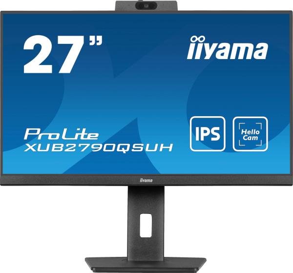 27" iiyamaXUB2790QSUH-B1: IPS, QHD, HAS, USB-C, cam