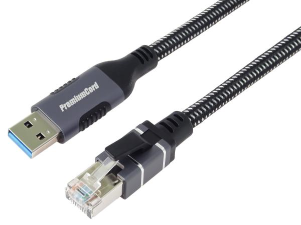 Ethernet. kábel USB3.2->LAN RJ45 10 100 1000, 1m