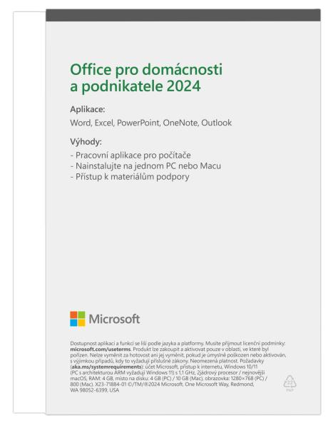 Office 2024 pre domácnosti a podnikateľov CZ Akcie 