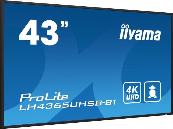 43" iiyama LH4365UHSB-B1:IPS, 4K UHD, Android, 24 7 