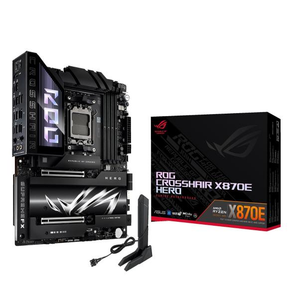 ASUS MB Sc AM5 ROG CROSSHAIR X870E HERO, AMD X870, 4xDDR5, 1xHDMI, 2xThunderbolt, WiFi 