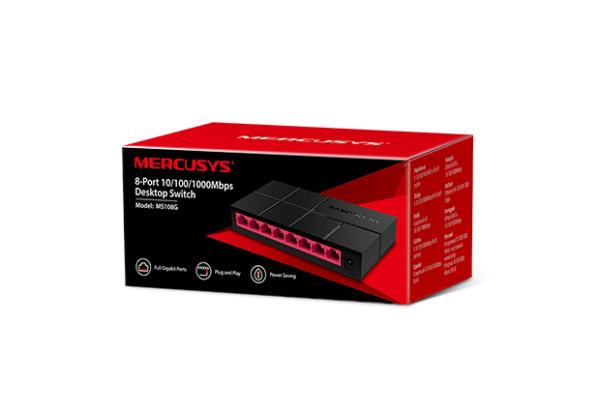 Mercusys MS108G 8x10/ 100/ 1000 switch, plastic case 