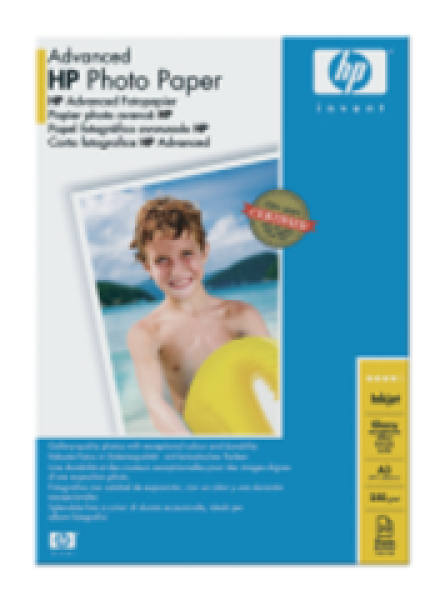 HP Advanced Glossy Photo Paper-20 sht/ A3/ 297 x 420 mm,   10.5 mil,   250 g/ m2,  Q8697A