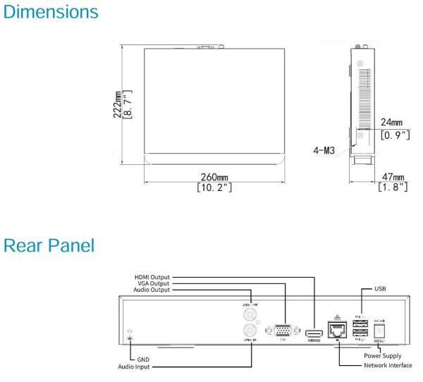 Uniview NVR301-08B-IQ, 8 kanálov, max.IN:80Mbps/ OUT:80Mbps, múdra analytika SIP, UMD, 4K HDMI 
