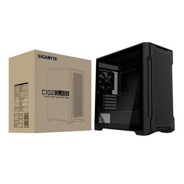 GIGABYTE C102 GLASS/ Midi Tower/ Transpar./ Čierna