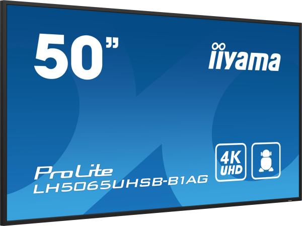 50" iiyama LH5065UHSB-B1AG:VA, 4K UHD, Android, 24 7 