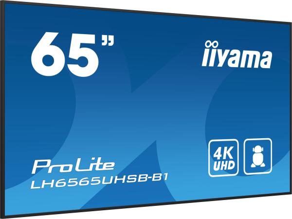 65" iiyama LH6565UHSB-B1:IPS, 4K UHD, Android, 24 7 