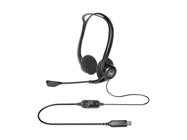 akcie Logitech PC 960 Stereo Headset, USB _ 