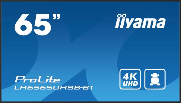 65" iiyama LH6565UHSB-B1:IPS, 4K UHD, Android, 24 7