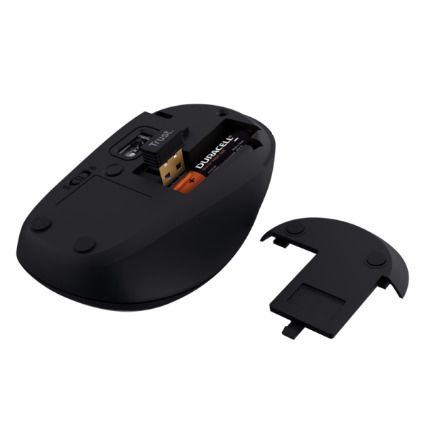 TRUST YVI+ MULTI-DEVICE WIRELESS MOUSE BLACK 